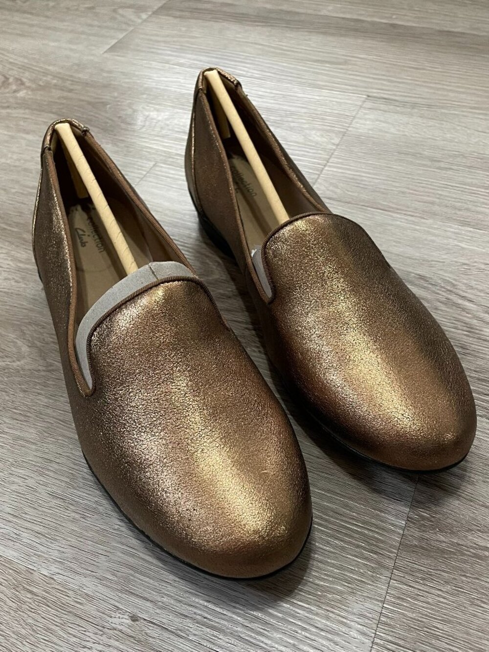 Clarks Metallic Loafers 9 Wide